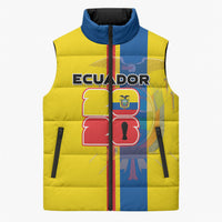Custom Ecuador Football 2026 Sleeveless Puffer Jacket South American Pride