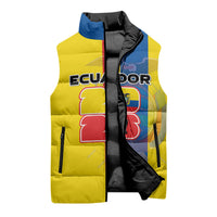 Custom Ecuador Football 2026 Sleeveless Puffer Jacket South American Pride