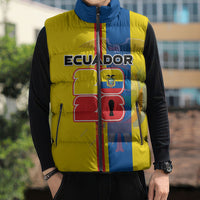 Custom Ecuador Football 2026 Sleeveless Puffer Jacket South American Pride