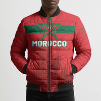 Custom Morocco Football 2026 Bomber Puffer Jacket Atlas Lions Breathtaking Victory Red Version