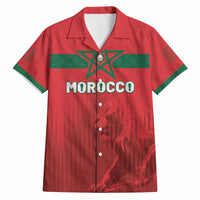Custom Morocco Football 2026 Hawaiian Shirt Atlas Lions Breathtaking Victory Red Version