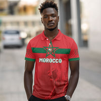 Custom Morocco Football 2026 Polo Shirt Atlas Lions Breathtaking Victory Red Version
