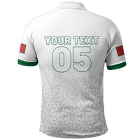 Custom Morocco Football 2026 Polo Shirt Atlas Lions Breathtaking Victory White Version