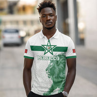 Custom Morocco Football 2026 Polo Shirt Atlas Lions Breathtaking Victory White Version