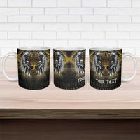 Personalized Cornwall Celtic Chough Ceramic Mug With Tree Of Life - Wonder Print Shop