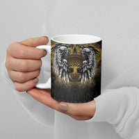 Personalized Cornwall Celtic Chough Ceramic Mug With Tree Of Life - Wonder Print Shop