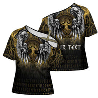 Personalized Cornwall Celtic Chough Cross Shoulder Shirt With Tree Of Life - Wonder Print Shop