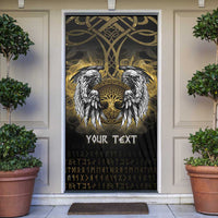 Personalized Cornwall Celtic Chough Door Cover With Tree Of Life - Wonder Print Shop