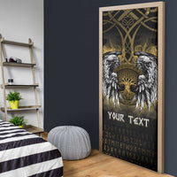 Personalized Cornwall Celtic Chough Door Cover With Tree Of Life - Wonder Print Shop