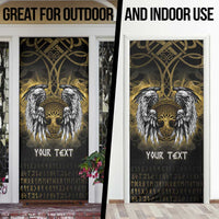 Personalized Cornwall Celtic Chough Door Cover With Tree Of Life - Wonder Print Shop