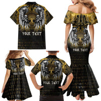 Personalized Cornwall Celtic Chough Family Matching Mermaid Dress and Hawaiian Shirt With Tree Of Life - Wonder Print Shop