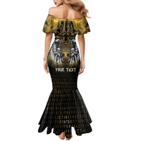 Personalized Cornwall Celtic Chough Family Matching Mermaid Dress and Hawaiian Shirt With Tree Of Life - Wonder Print Shop