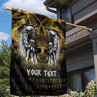 Personalized Cornwall Celtic Chough Garden Flag With Tree Of Life - Wonder Print Shop