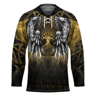 Personalized Cornwall Celtic Chough Hockey Jersey With Tree Of Life - Wonder Print Shop