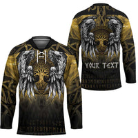 Personalized Cornwall Celtic Chough Hockey Jersey With Tree Of Life - Wonder Print Shop