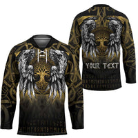 Personalized Cornwall Celtic Chough Hockey Jersey With Tree Of Life - Wonder Print Shop