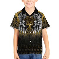 Personalized Cornwall Celtic Chough Kid Hawaiian Shirt With Tree Of Life - Wonder Print Shop