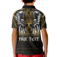 Personalized Cornwall Celtic Chough Kid Polo Shirt With Tree Of Life - Wonder Print Shop