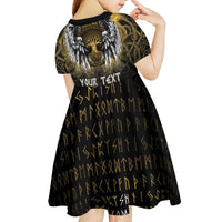 Personalized Cornwall Celtic Chough Kid Short Sleeve Dress With Tree Of Life - Wonder Print Shop