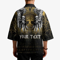 Personalized Cornwall Celtic Chough Kimono With Tree Of Life - Wonder Print Shop