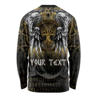 Personalized Cornwall Celtic Chough Long Sleeve Shirt With Tree Of Life - Wonder Print Shop