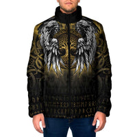 Personalized Cornwall Celtic Chough Padded Jacket With Tree Of Life - Wonder Print Shop