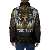 Personalized Cornwall Celtic Chough Padded Jacket With Tree Of Life - Wonder Print Shop