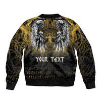 Personalized Cornwall Celtic Chough Sleeve Zip Bomber Jacket With Tree Of Life - Wonder Print Shop