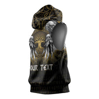 Personalized Cornwall Celtic Chough Sleeveless Hoodie With Tree Of Life - Wonder Print Shop