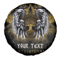 Personalized Cornwall Celtic Chough Spare Tire Cover With Tree Of Life - Wonder Print Shop