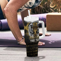 Personalized Cornwall Celtic Chough Tumbler With Handle With Tree Of Life - Wonder Print Shop