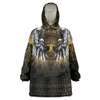 Personalized Cornwall Celtic Chough Wearable Blanket Hoodie With Tree Of Life - Wonder Print Shop