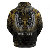 Personalized Cornwall Celtic Chough Zip Hoodie With Tree Of Life - Wonder Print Shop