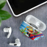 Belize Navidad Christmas AirPods Case Funny Santa Toucan - Wonder Print Shop
