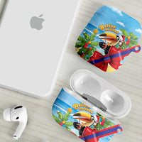 Belize Navidad Christmas AirPods Case Funny Santa Toucan - Wonder Print Shop