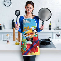 Belize Navidad Christmas Apron Funny Santa Toucan - Wonder Print Shop