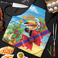 Belize Navidad Christmas Apron Funny Santa Toucan - Wonder Print Shop