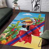 Belize Navidad Christmas Area Rug Funny Santa Toucan - Wonder Print Shop