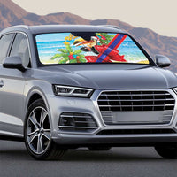 Belize Navidad Christmas Auto Sun Shade Funny Santa Toucan - Wonder Print Shop