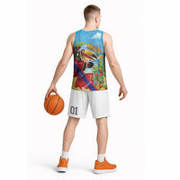 Belize Navidad Christmas Basketball Jersey Funny Santa Toucan - Wonder Print Shop