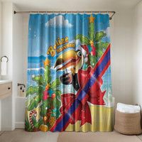 Belize Navidad Christmas Bathroom Set Funny Santa Toucan - Wonder Print Shop
