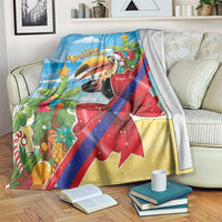 Belize Navidad Christmas Blanket Funny Santa Toucan - Wonder Print Shop