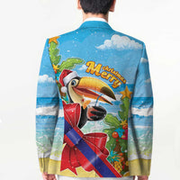 Belize Navidad Christmas Blazer Funny Santa Toucan - Wonder Print Shop