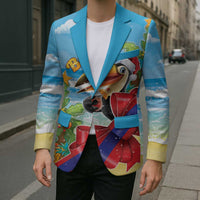 Belize Navidad Christmas Blazer Funny Santa Toucan - Wonder Print Shop