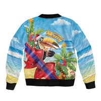 Belize Navidad Christmas Bomber Jacket Funny Santa Toucan - Wonder Print Shop