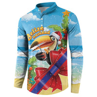 Belize Navidad Christmas Button Sweatshirt Funny Santa Toucan - Wonder Print Shop