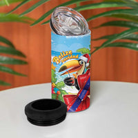 Belize Navidad Christmas 4 in 1 Can Cooler Tumbler Funny Santa Toucan - Wonder Print Shop