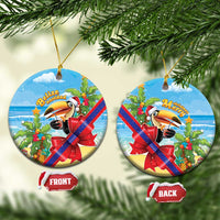 Belize Navidad Christmas Ceramic Ornament Funny Santa Toucan - Wonder Print Shop
