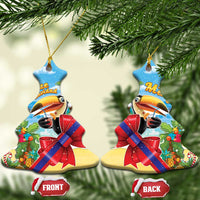 Belize Navidad Christmas Ceramic Ornament Funny Santa Toucan - Wonder Print Shop