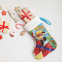 Belize Navidad Christmas Stocking Funny Santa Toucan - Wonder Print Shop